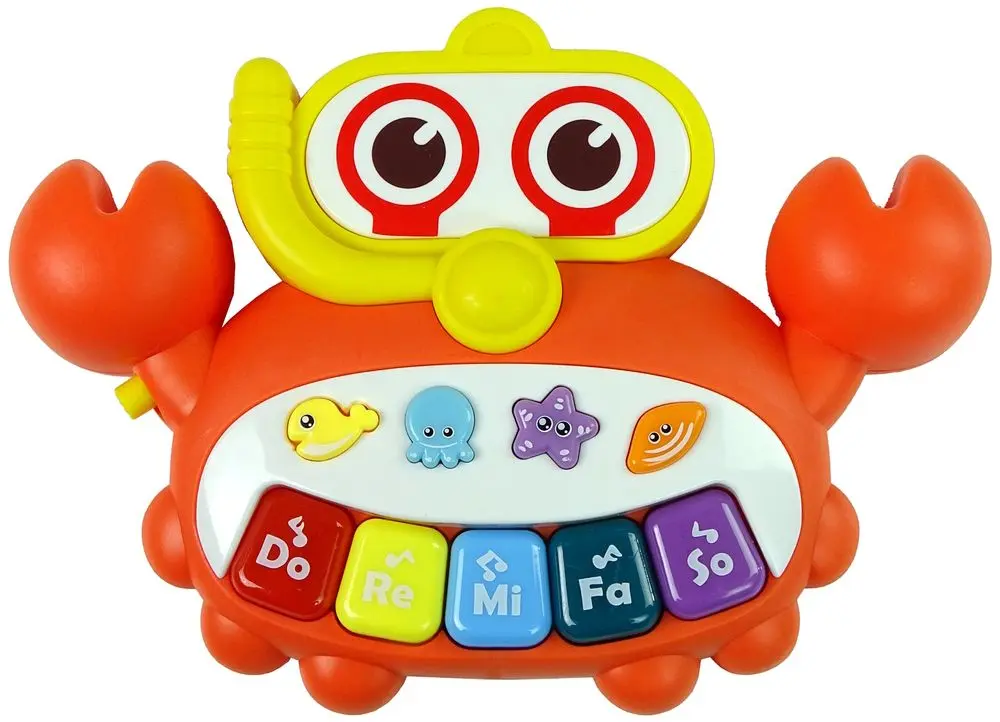 Интерактивная игрушка LeanToys Musical Crab Pianino (Multicolor)