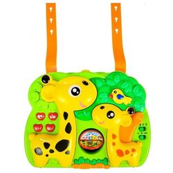 Jucarie muzicala cu proiector LeanToys Giraffe (Green/Yellow)