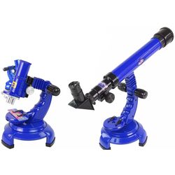 Набор микроскопов + телескоп LeanToys Telescope Explorer Set (Blue)