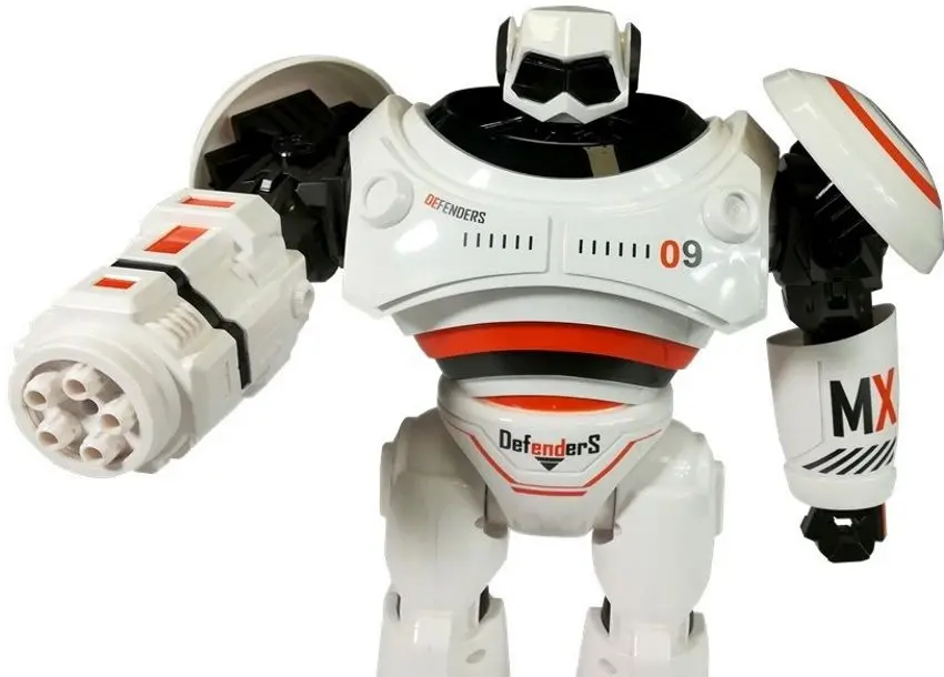 Robot cu telecomanda LeanToys 4487 (White/Black) - 4