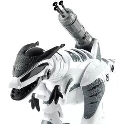 Robot cu telecomanda LeanToys Dinosaur 4551 (White/Black) Thumb