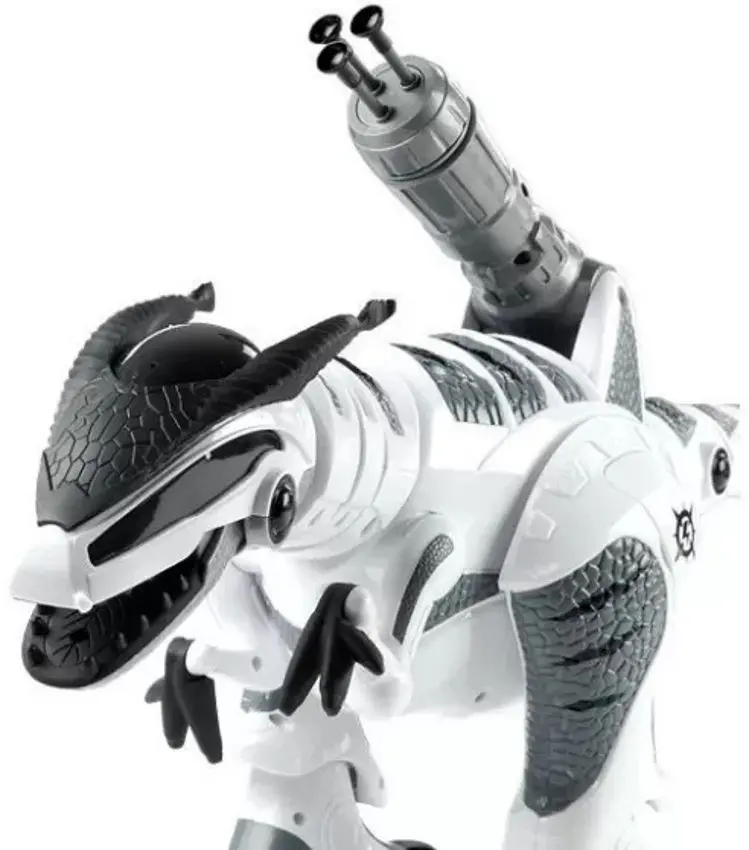 Robot cu telecomanda LeanToys Dinosaur 4551 (White/Black)