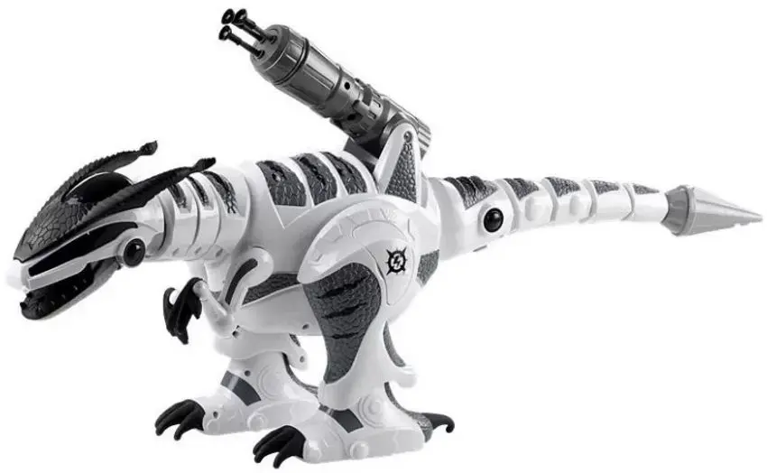 Robot cu telecomanda LeanToys Dinosaur 4551 (White/Black)