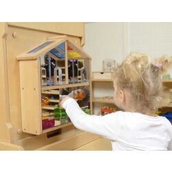 Jucarie interactiva de perete Masterkidz Mirrored Play House ME06523 (Wooden) Thumb