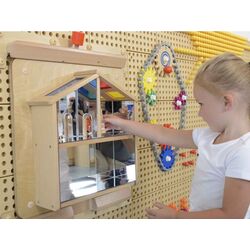 Jucarie interactiva de perete Masterkidz Mirrored Play House ME06523 (Wooden) Thumb