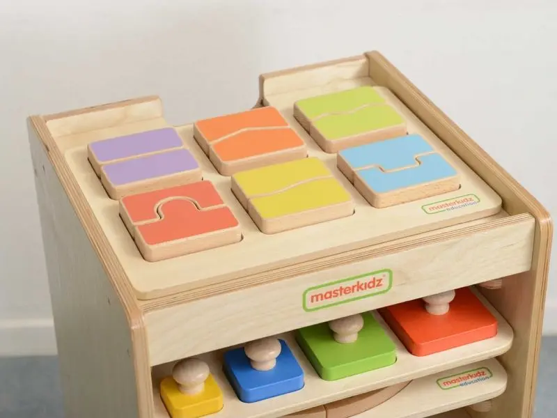 Шкаф с набором головоломок Masterkidz Storage Tower (Wood) - 3