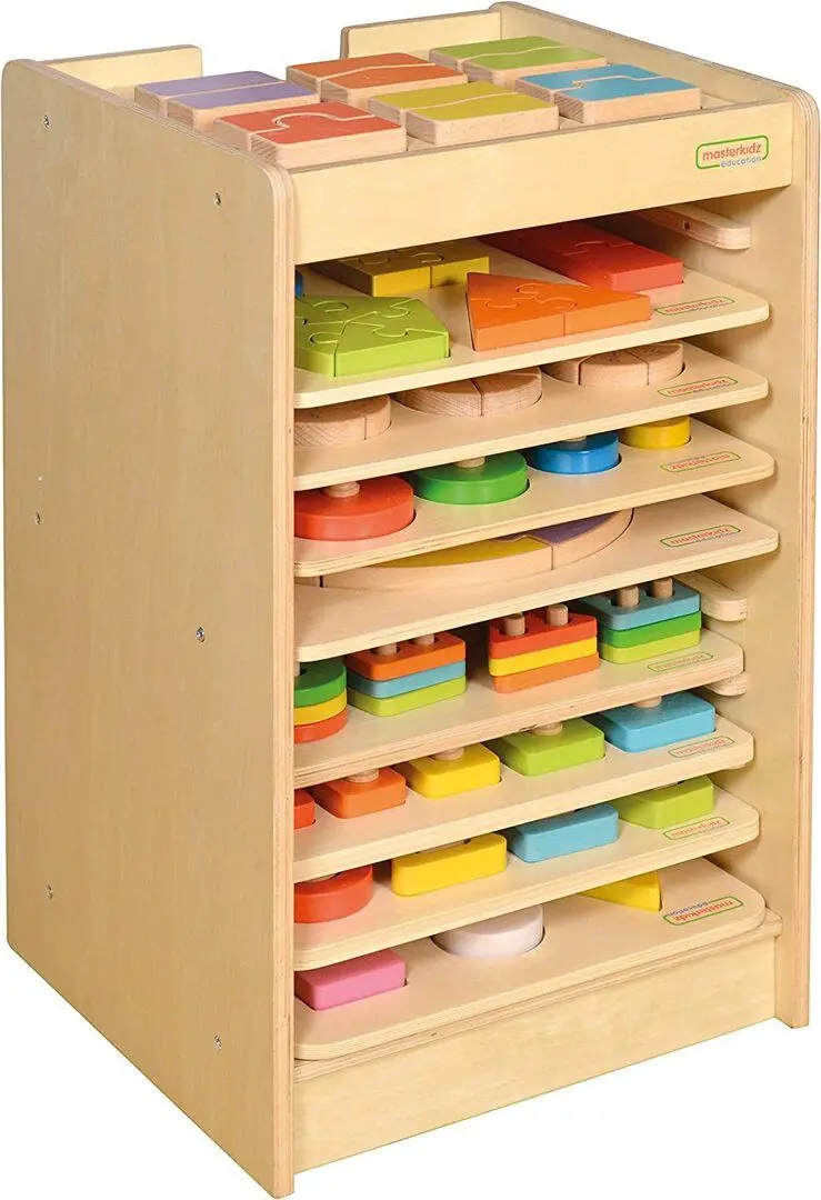 Шкаф с набором головоломок Masterkidz Storage Tower (Wood)