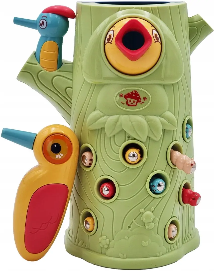 Jucarie interactiva Woopie Woodpecker Catching + 2 Babies (Multicolor)