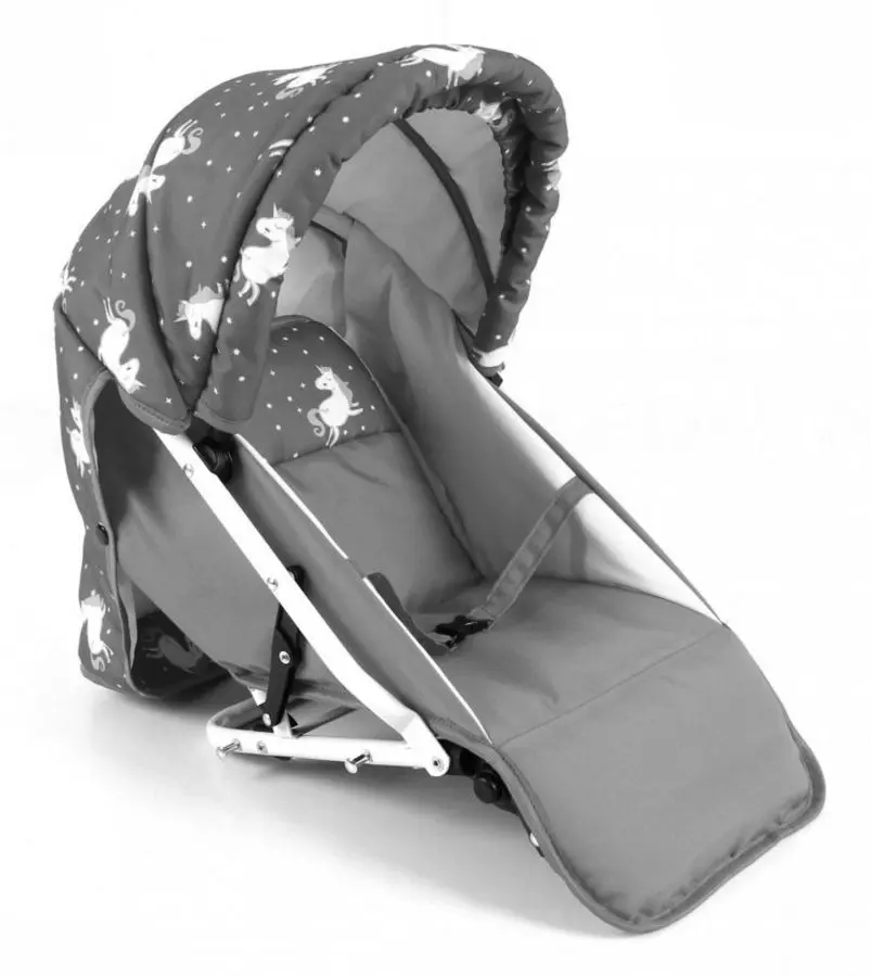 Коляска для куклы Adbor Lily Sport (Grey/Pink)