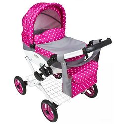 Коляска для кукол Adbor Lily Classic Lc-08 (Pink/Grey)
