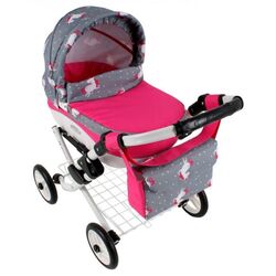 Коляска для кукол Adbor Lily Classic Lc-24 (Grey/Pink) Thumb