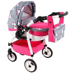 Коляска для кукол Adbor Lily Sport 24 (Grey/Pink)