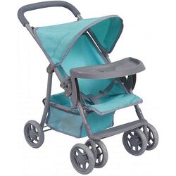 Коляска для куклы Alexis Baby Mix ME-9304BWTFM004 (Grey/Turqoise)
