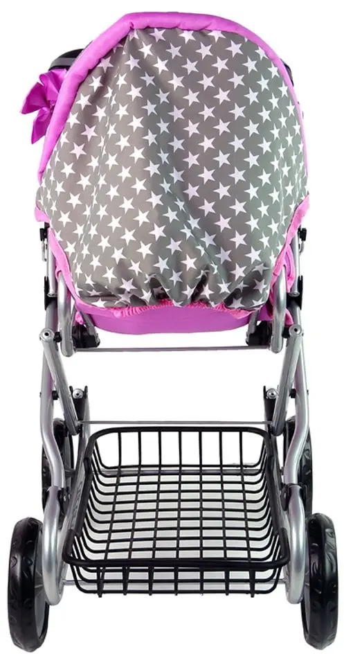 Коляска для куклы 2в1 Alice 14953 (Grey/Pink)