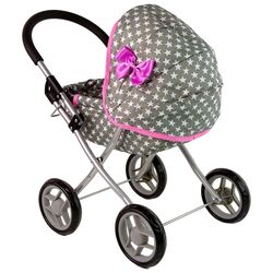 Коляска для куклы Alice 14952 (Grey/Pink) Thumb