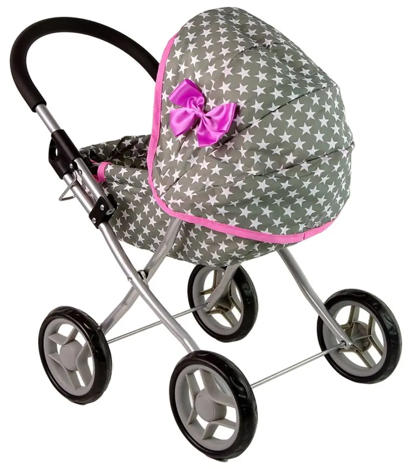 Коляска для куклы Alice 14952 (Grey/Pink)