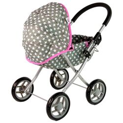 Коляска для куклы Alice 14952 (Grey/Pink) Thumb
