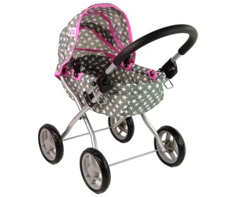 Carucior pentru papusa Alice 14952 (Grey/Pink)