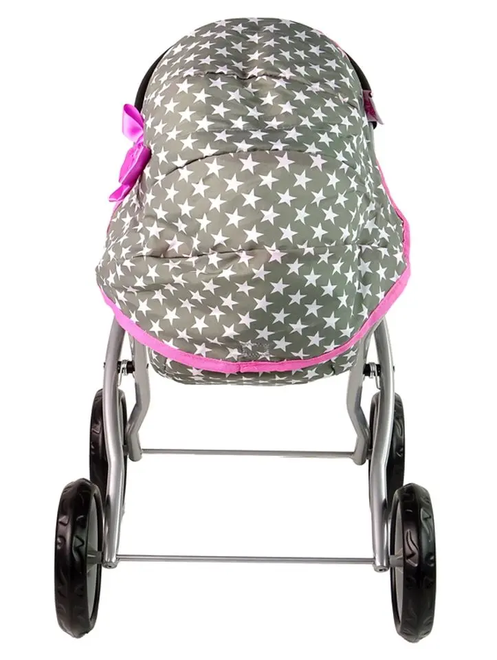 Коляска для куклы Alice 14952 (Grey/Pink)