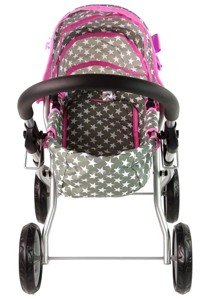 Коляска для куклы Alice 14952 (Grey/Pink)