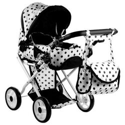 Коляска для куклы Alice 3819 (Black/White)