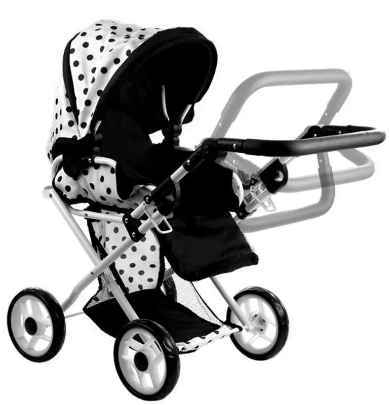 Коляска для куклы Alice 3819 (Black/White)