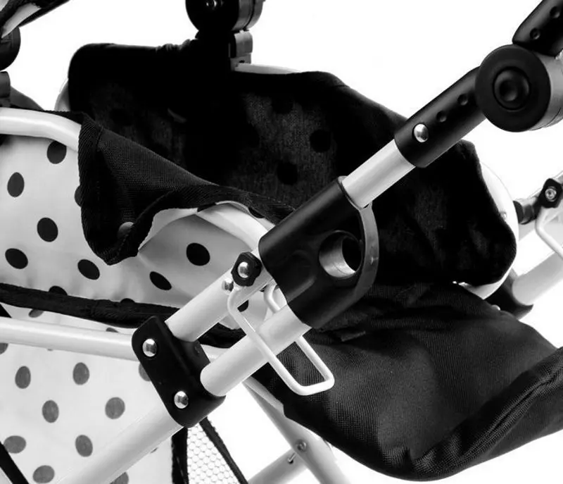 Коляска для куклы Alice 3819 (Black/White)