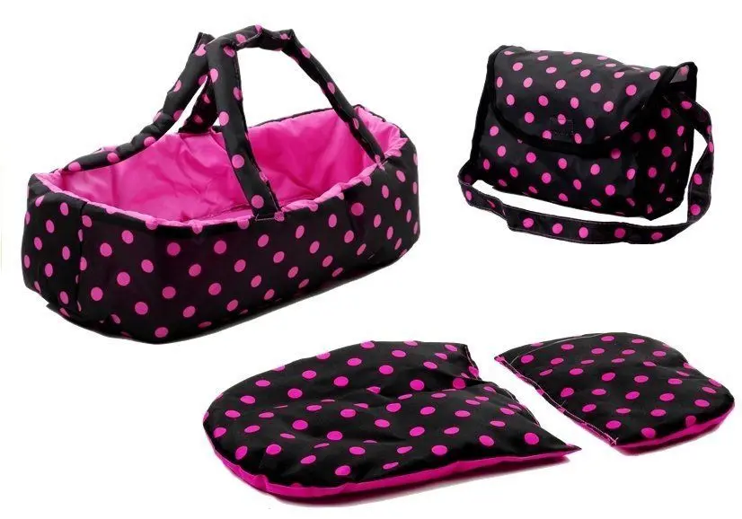 Carucior pentru papusa Alice 3820 (Black/Pink) - 2