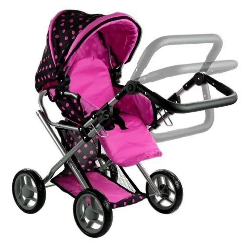 Carucior pentru papusa Alice 3820 (Black/Pink) - 13