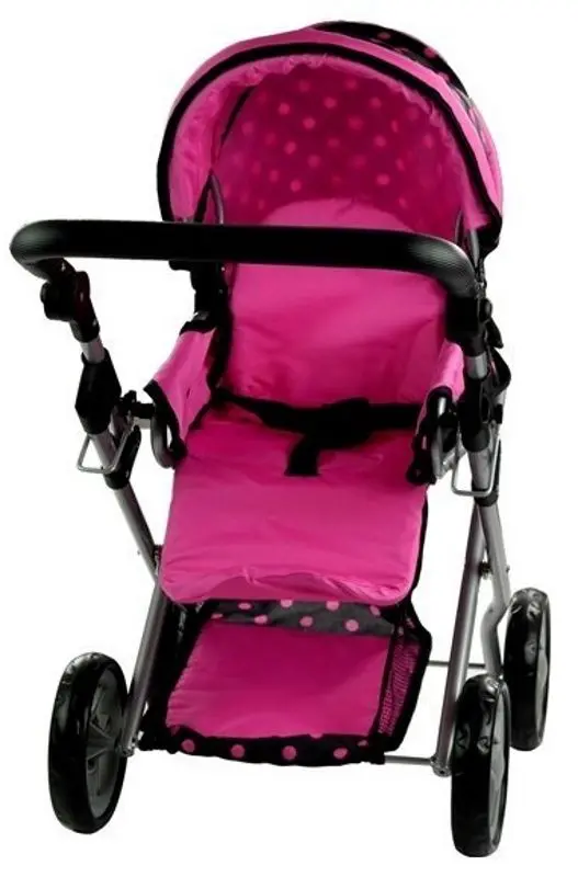 Carucior pentru papusa Alice 3820 (Black/Pink) - 8