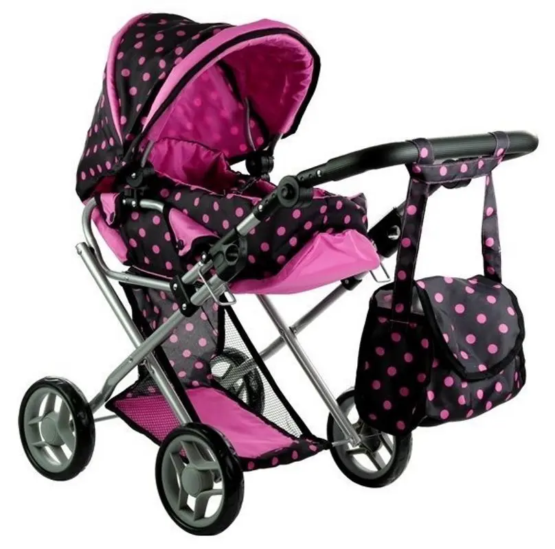 Carucior pentru papusa Alice 3820 (Black/Pink) - 9