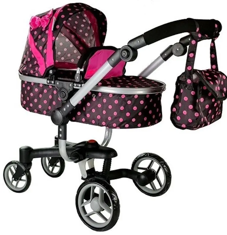 Коляска для куклы Alice 5245 (Black/Pink) - 2