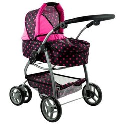 Carucior pentru papusa Alice Dots 3810 (Pink/Black) Thumb