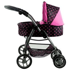 Carucior pentru papusa Alice Dots 3810 (Pink/Black) Thumb