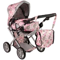 Carucior pentru papusa Alice Flowers 14959 (Pink)