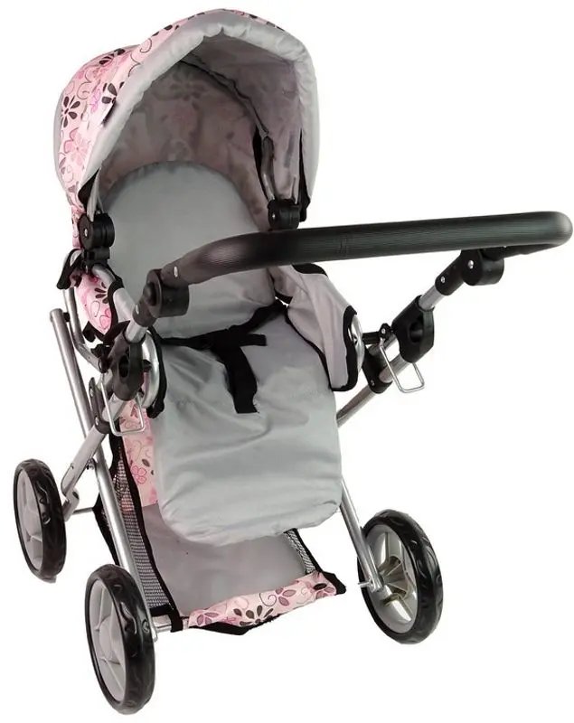 Коляска для куклы Alice Flowers 14959 (Pink) - 8