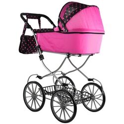 Carucior pentru papusa Alice Retro Dolls Buggy XL (Pink/Black) Thumb