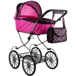 Carucior pentru papusa Alice Retro Dolls Buggy XL (Pink/Black)
