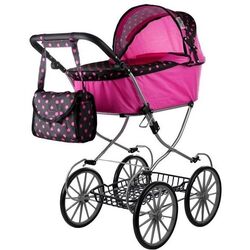 Carucior pentru papusa Alice Retro Dolls Buggy XL (Pink/Black) Thumb