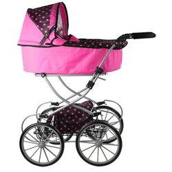 Carucior pentru papusa Alice Retro Dolls Buggy XL (Pink/Black) Thumb