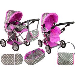 Carucior pentru papusa Alice Stars 14954 (Pink/Gray) Thumb