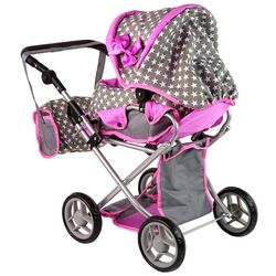 Carucior pentru papusa Alice Stars 14954 (Pink/Gray) Thumb