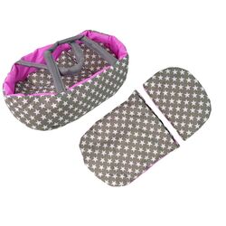 Carucior pentru papusa Alice Stars 14954 (Pink/Gray) Thumb