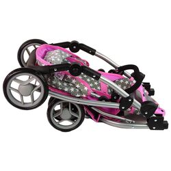 Carucior pentru papusa Alice Stars 14955 (Pink/Gray) Thumb