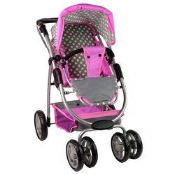 Коляска для куклы Alice Stars 14956 (Pink/Gray) Thumb