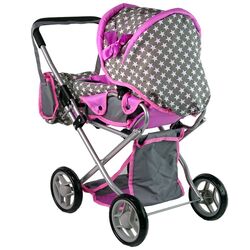 Коляска для куклы Alice Stars 14957 (Pink/Gray) Thumb