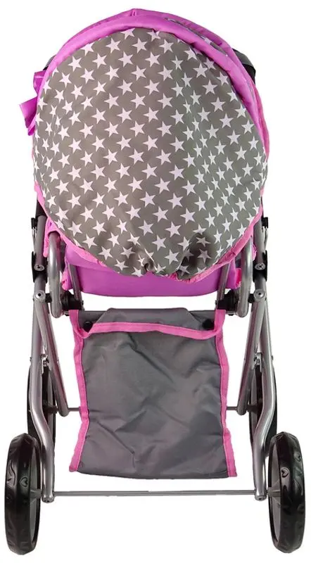 Коляска для куклы Alice Stars 14957 (Pink/Gray) - 5