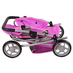 Коляска для куклы Alice Stars 14957 (Pink/Gray) Thumb