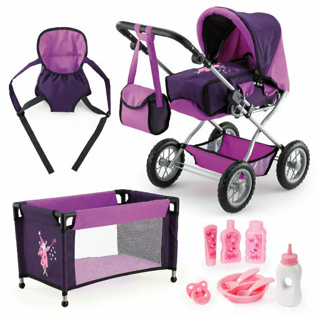 Carucior pentru papusa 3in1 Bayer 15012AE (Pink/Purple)