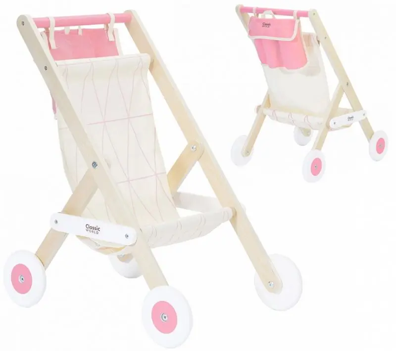 Коляска для куклы Classic World CW50549 (White/Pink) - 2
